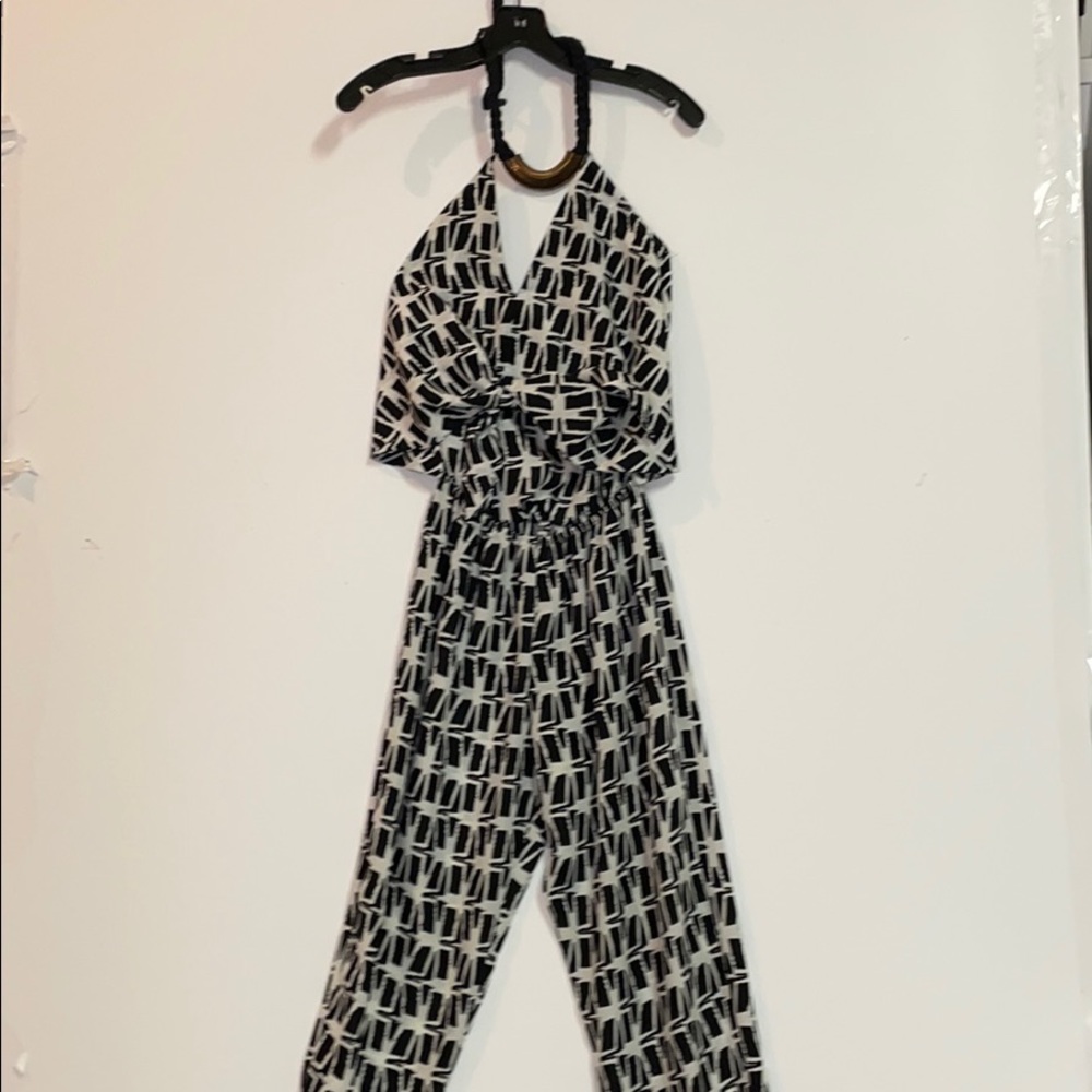 Black and white jumpsuit